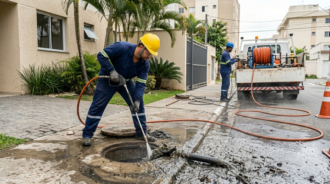 Hidrojateamento com jato de alta pressão em Manaus-AM